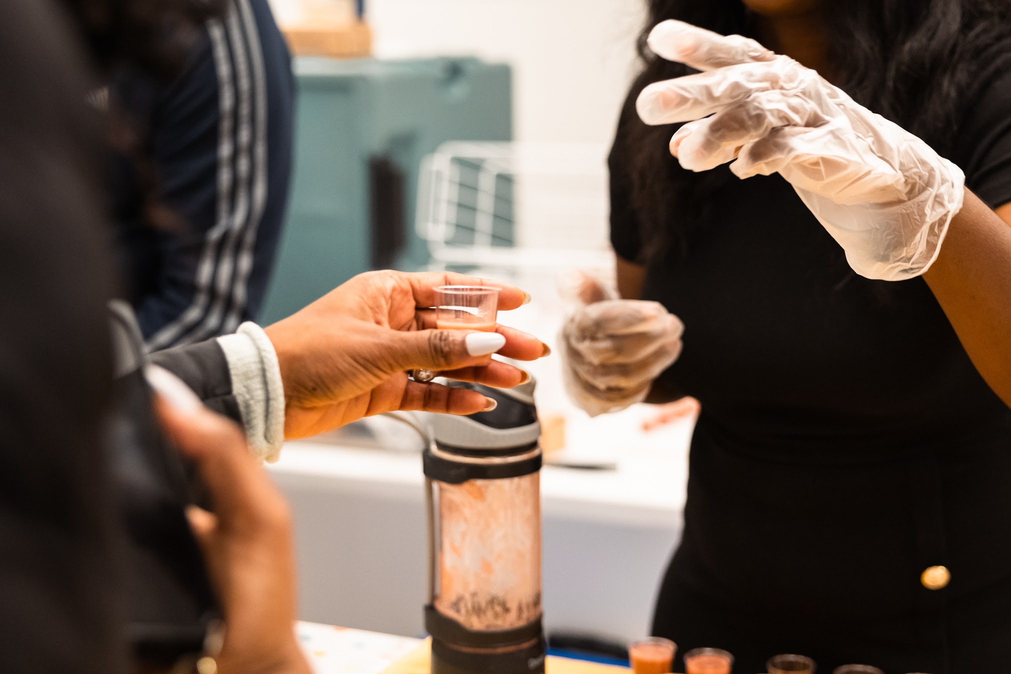 Testing products at events for customer feedback