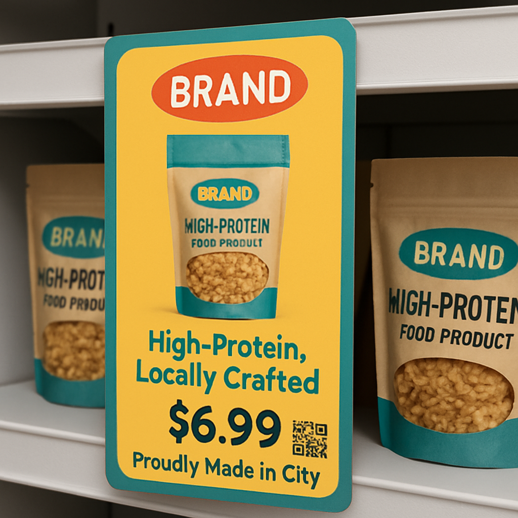 How to Create an Effective Shelf Talker for Your Food Business