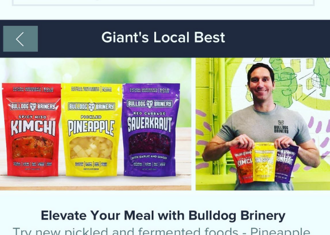 Bulldog Brinery Takes a Giant Leap launching in Giant Foods online