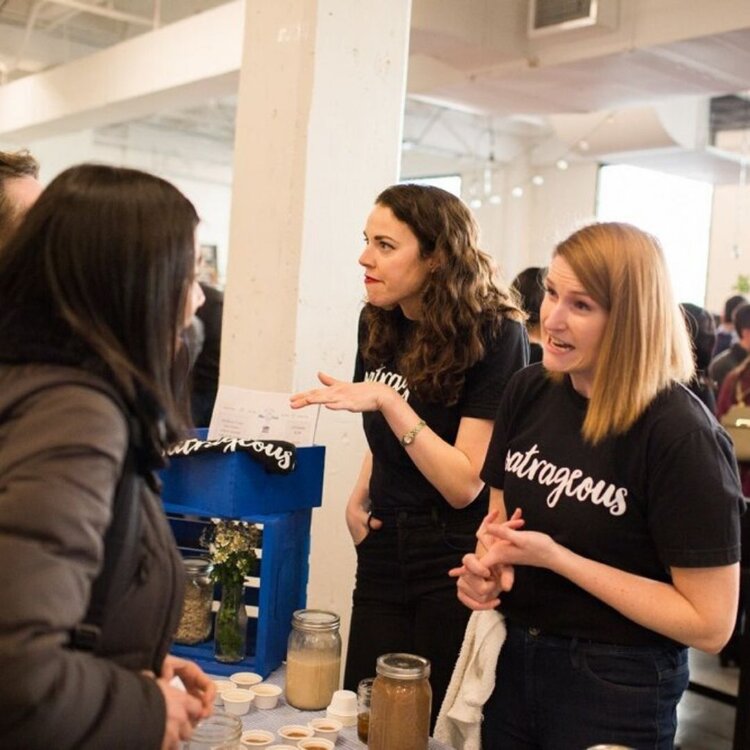 Founders Kristy Halderman &amp; Amanda Claypool at Union Kitchen’s Meet the Makers (photo credit: Reema Desai)