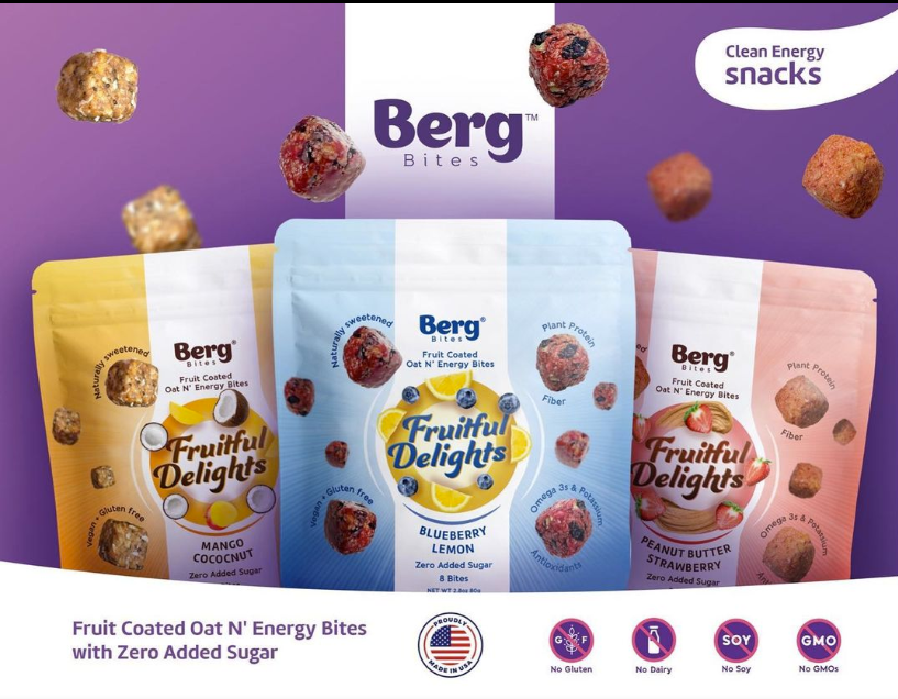 Dorm Room Dream to Delicious Reality: Berg Launches New Fruit Energy Bites!